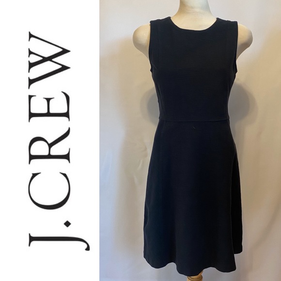 J CREW stretchy fit and flare dress in black - Picture 2 of 7